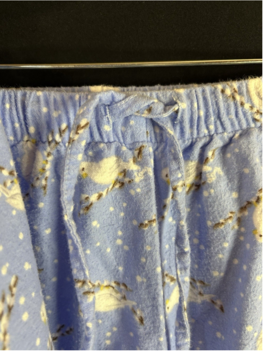 Lanz Salzburg Pajamas Cottagecore Serene Dove Flannel Blue White 2 Pc XS Size 4 - Picture 13 of 15